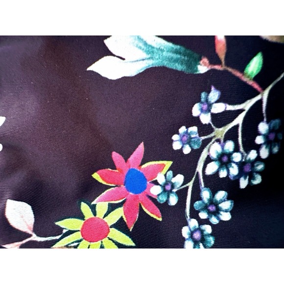 HOBIE Bikini Swimsuit Halter Top Purple Tropical‎ Floral Women's Sz S NWT - Picture 7 of 7